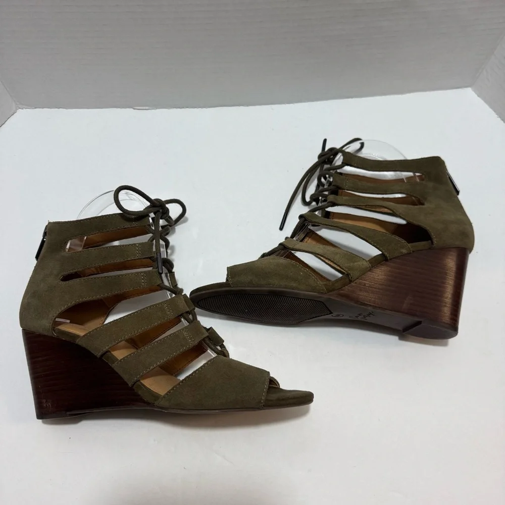Crown Vintage Khaki‎ Wedge Sandals